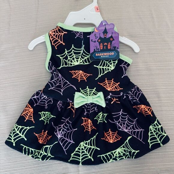 Other - Halloween Spiderwebs Neon Print Dog Pet Fall Costume Dress XS